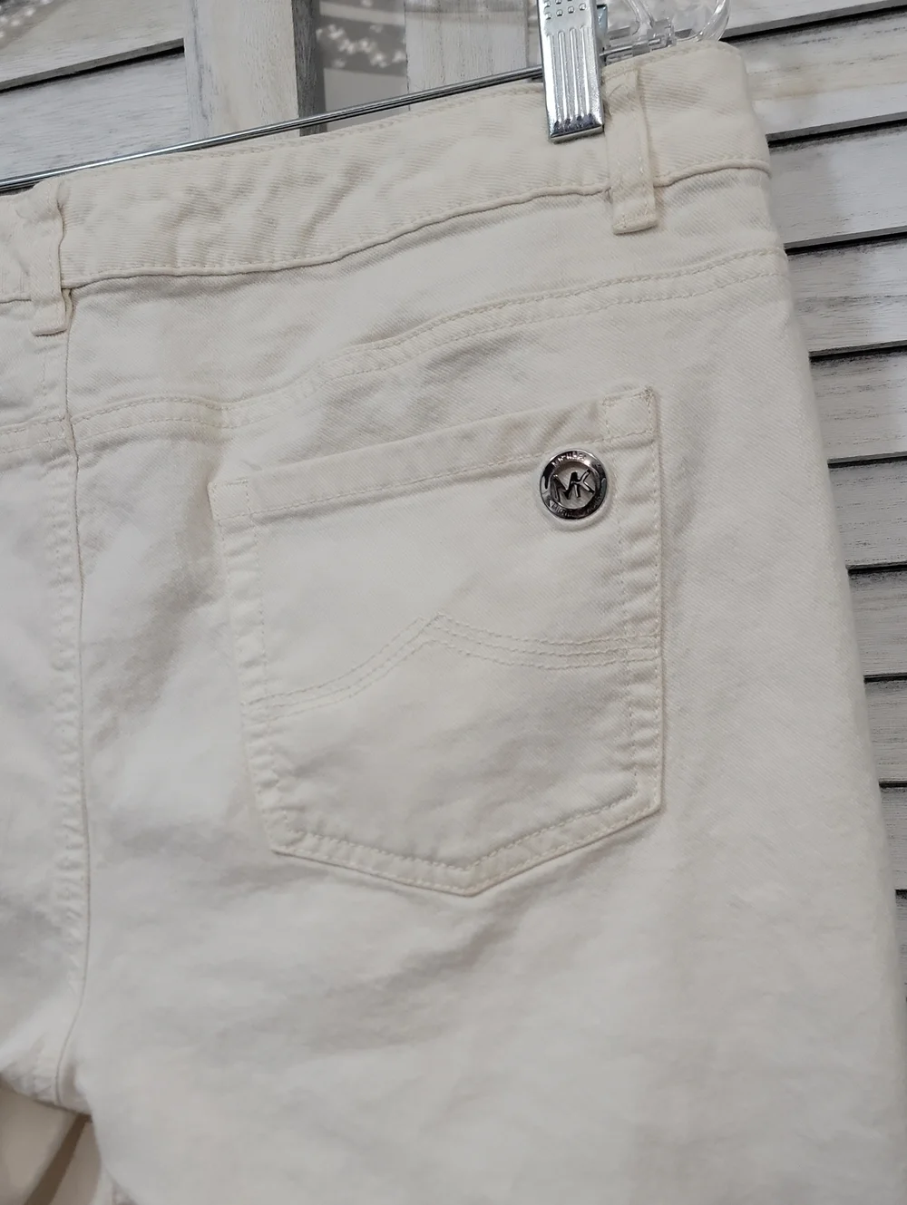 Michael Kors Off-White Cream Skinny Jeans Slim Fit Stretch - Picture 10 of 17